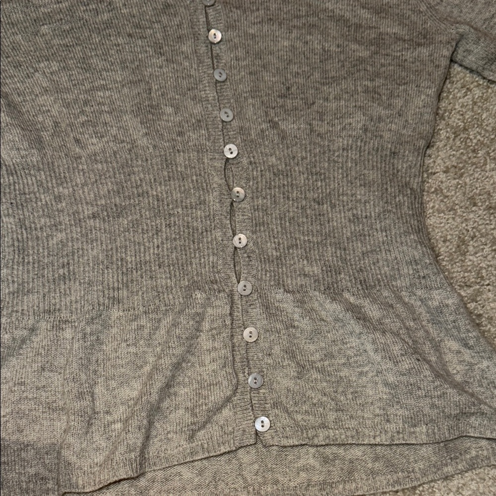 Cashmere Gray Ribbed Button-Up Too - Picture 4 of 4